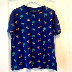 Polo Ralph Lauren Classic Fit Navy tropical T-shirt Medium